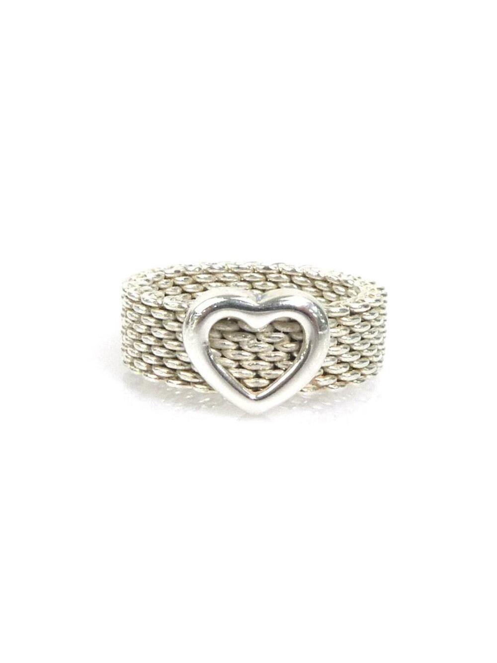 Auth Tiffany&Co. Somerset Heart Ring #294122T19B